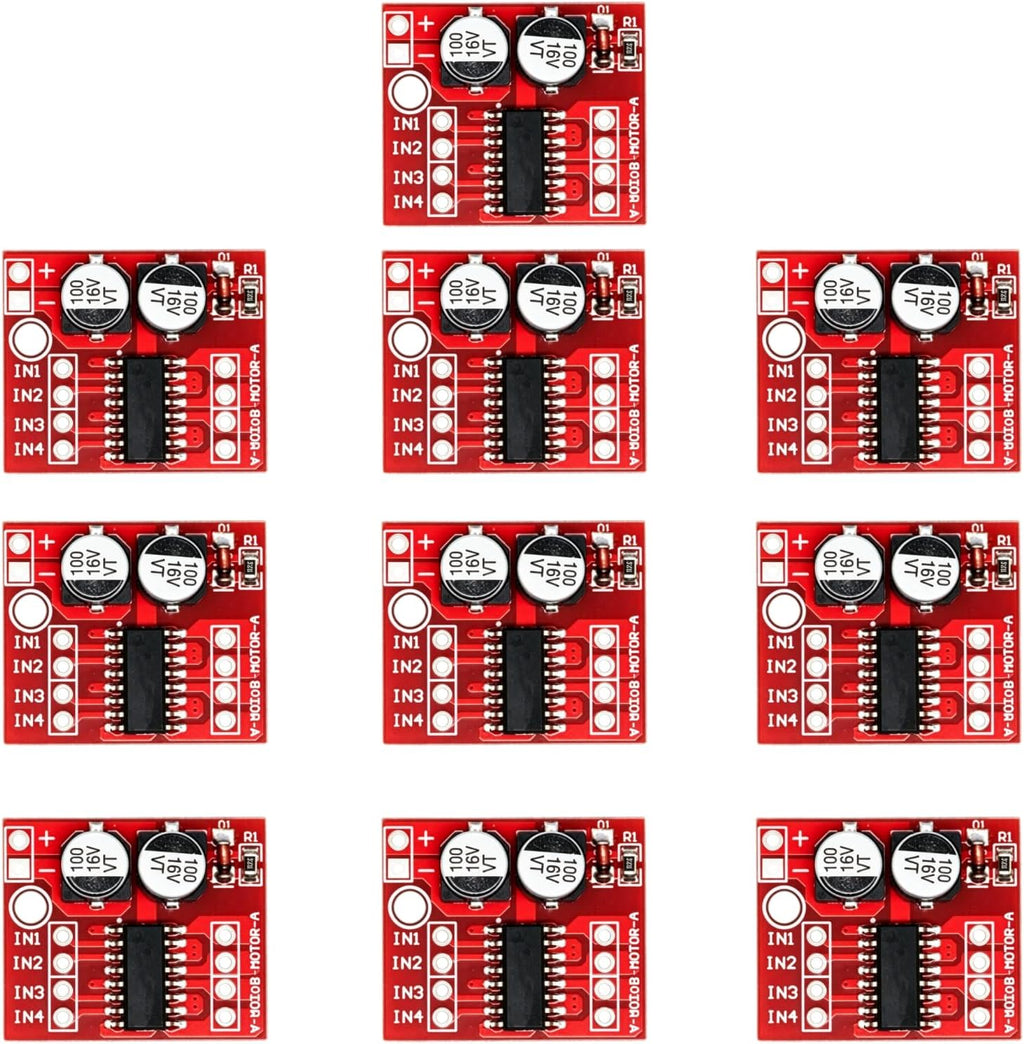 10Pcs L298N H Bridge DC Motor Driver Board 2 Channel