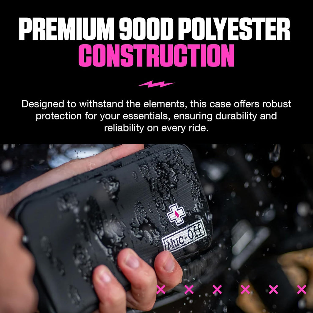 Rainproof Essentials Case, Black - Bike Pouch, Cycling Phone Wallet with Zipper - Bike Accessories for Storing Phone