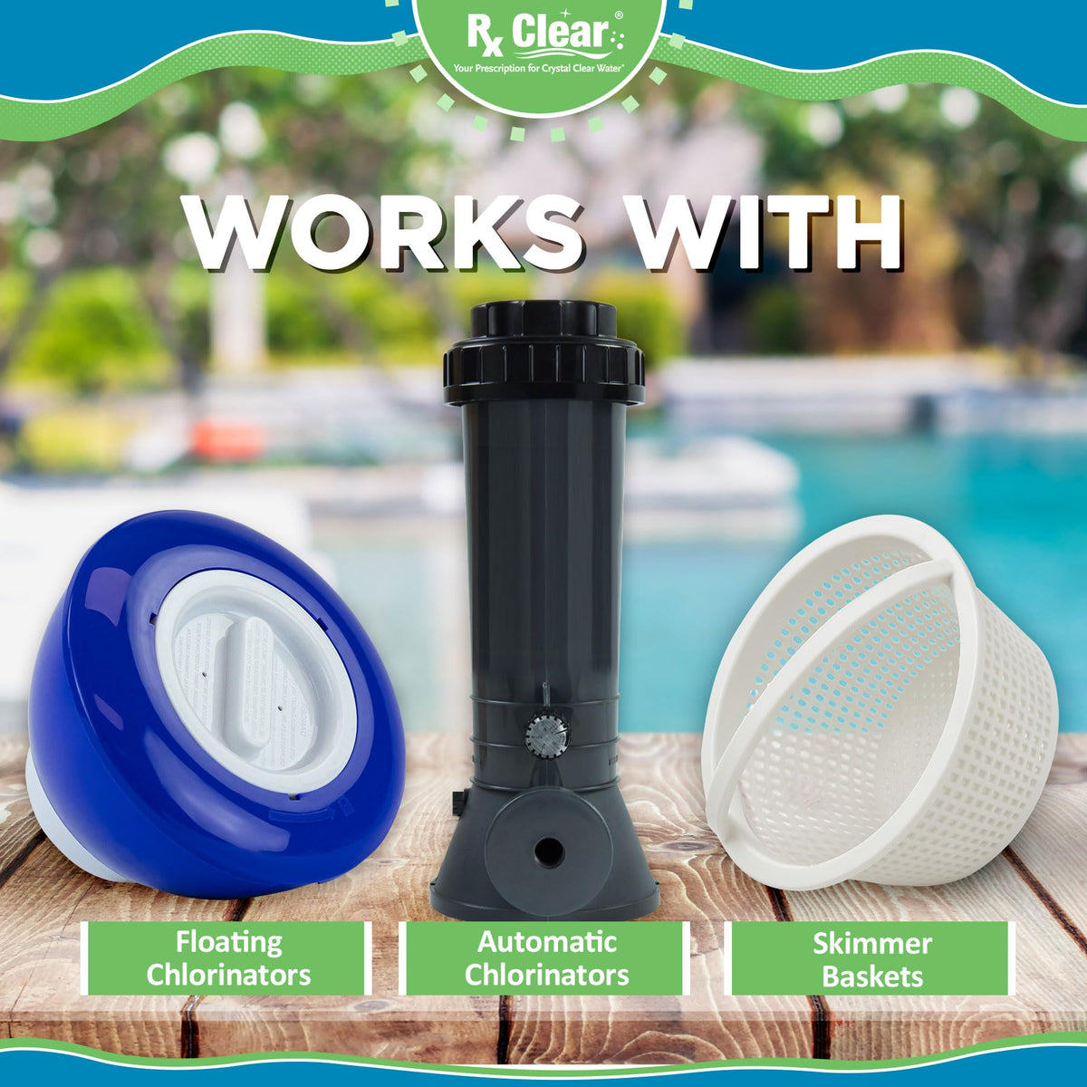 1" Inch Chlorine Tabs | 8 Pounds | Slow Dissolve Tablets