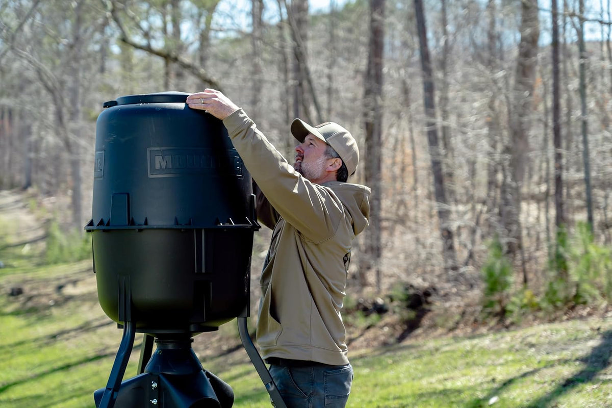 Gravity Deer Feeder - Tripod Game Feeder - Easy Conversion Adapter - Protein Pellet Ready - Rugged No-Power Setup for