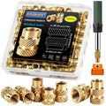 100Pcs Brass Threaded Inserts Kit M4x8x5.5 Heat Set for 3D Printing