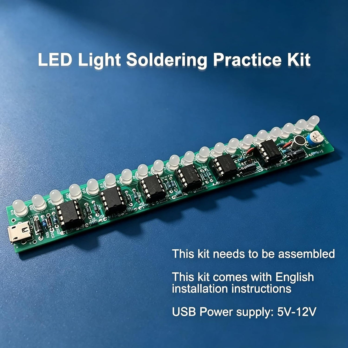 ISolderStore Soldering Practice Kit CD4017 LED Chasing Light Soldering Electronics Kit LED DIY Kit Soldering Project