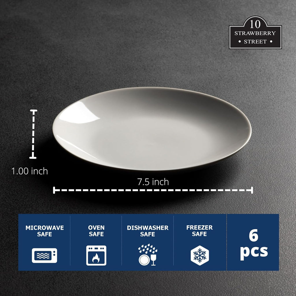 Simply White 7.5" Coupe Salad Plate, Set of 6
