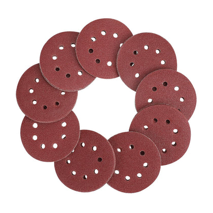 80-Piece Sanding Disc Set，5-Inch 8-Hole Hook and Loop Sanding Discs, 60, 80, 100, 120, 180, 240, 320, 400 Grits