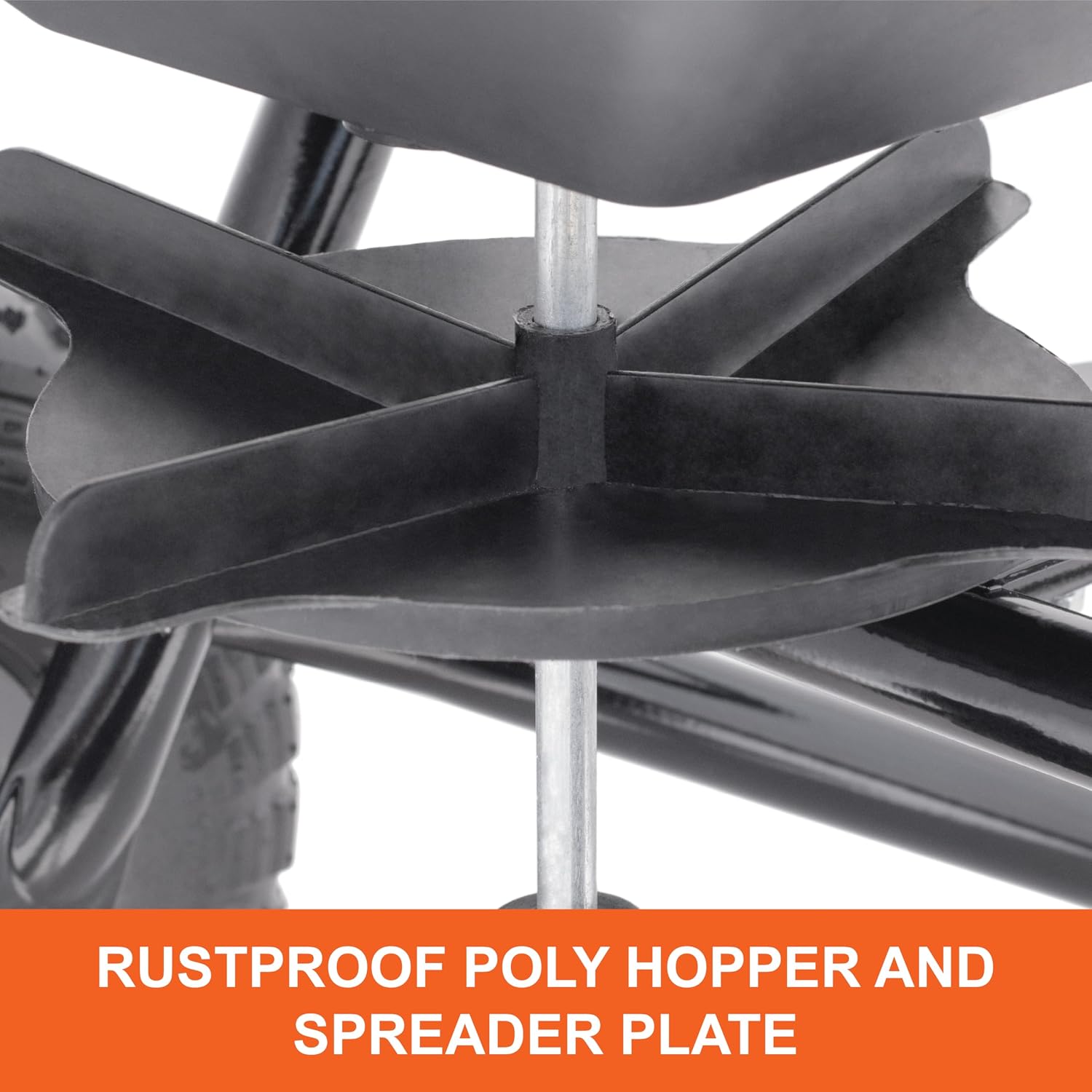 Push Spreader Pro for Seed, Fertilizer and Lawn Care, 85 lb Capacity with 10 Ft Spread Width and Pneumatic Tires