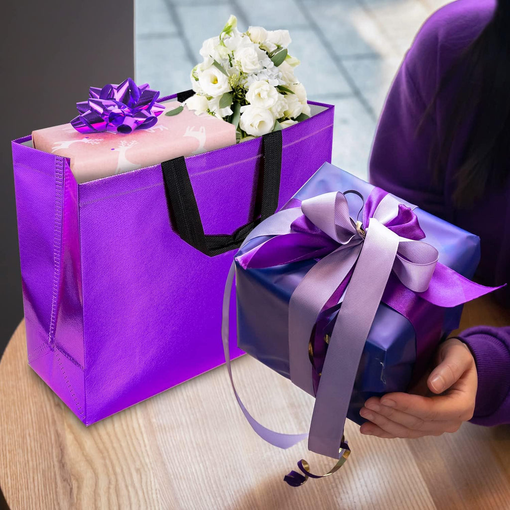 18Pcs Large Reusable Gift Bags with Tissues 13 x 5 x 11 In
