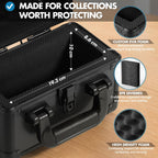 Graded Card Storage Case for PSA Slabs – 1 Row Aluminum Trading Card Case with Foam Insert, Holds 31 Graded Cards
