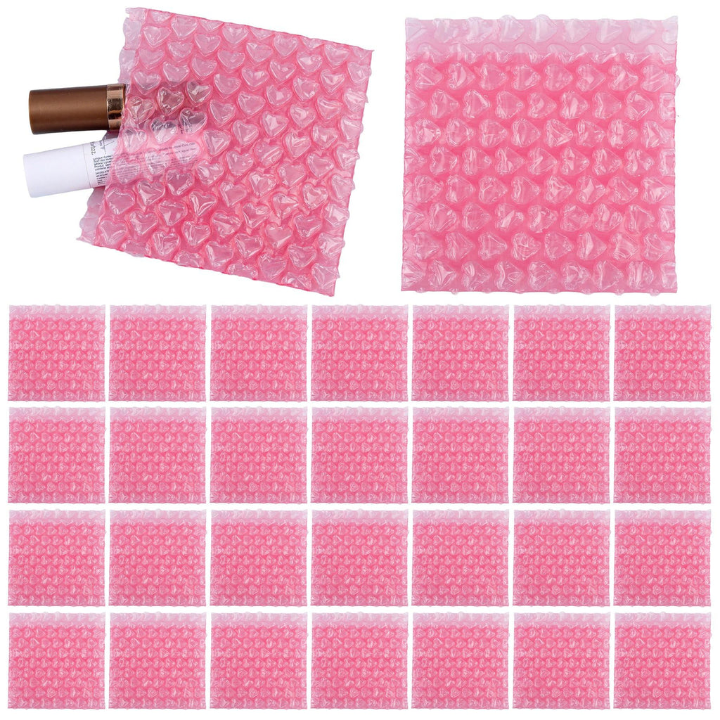 100 Pack Heart Shaped Bubble Wrap Pouches Cushion Wrap Pouch