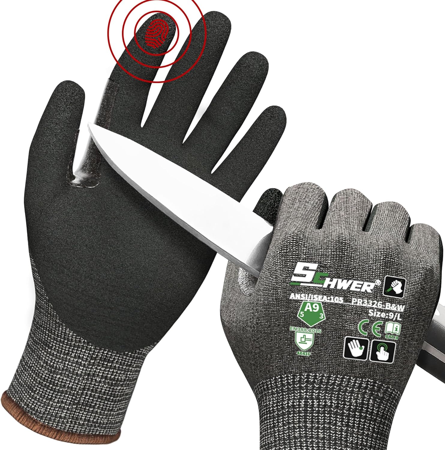 ProGuard High Level Cut Resistant Work Gloves for Extreme Protection, ANSI A9 Cut Gloves with Reinforced Thumb, Non