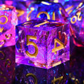 7-Die RPG Dice Set, Handmade Sharp Edge Polyhedral Dice