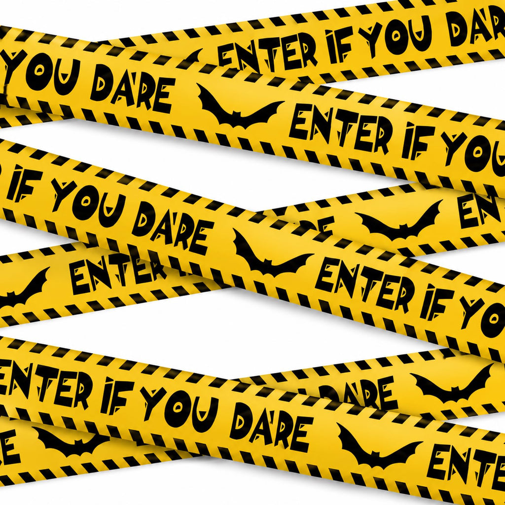 4Pk 3" x118ft Halloween Caution Tape for Haunted House Party