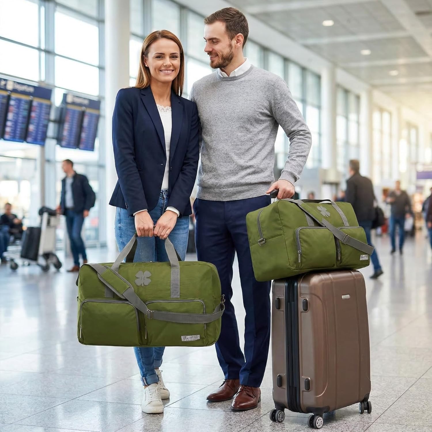 Lucky Travel Duffel Bags 65L, Gym Bag, Travel Bag & Large Duffle Bag for Men, Foldable Overnight Weekender Bags for
