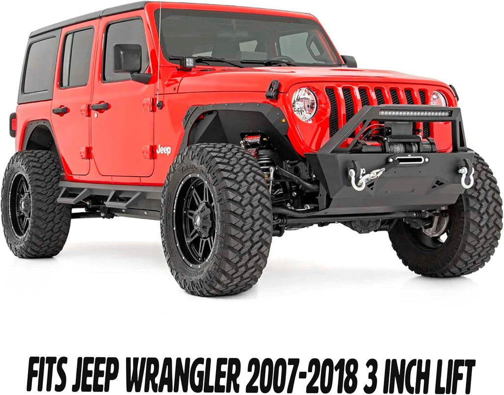 Suspension Dudes Front Sway Bar Stabilizer CODE RED 1"-3" Lift Extended Link Kit FITS Wrangler 2007-2018, Boots And Bushings Made In USA