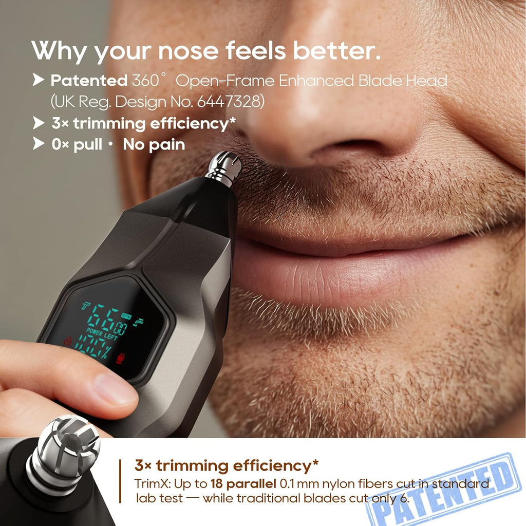 Beard Trimmer for Men, Magnetic Snap-on Replacement Heads & Charging Dock, IPX7 Waterproof Cordless Hair Clippers