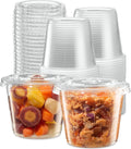 5 oz - Clear Diposable Plastic Portion Cups With Lids, Small Mini 100 Sets