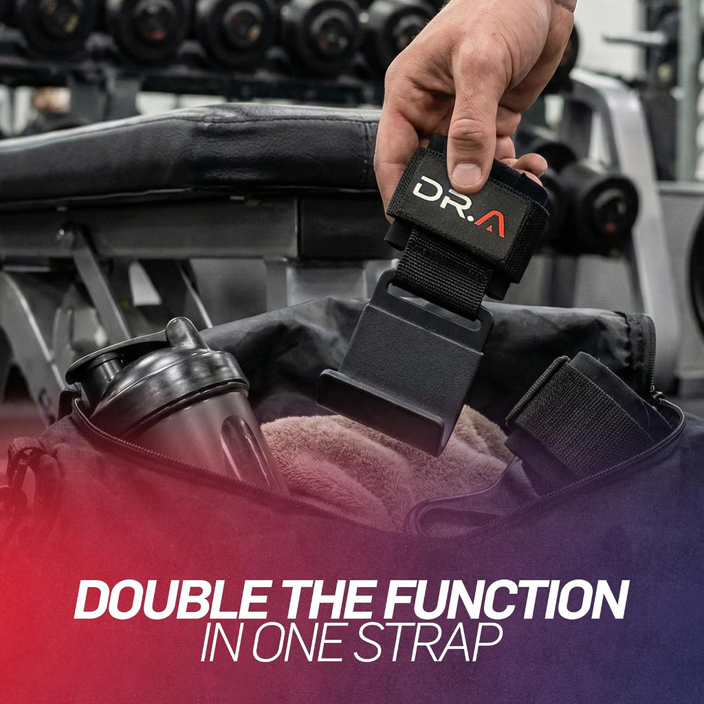 Doctor Developed 3-in-1 Lifting Straps, Hooks & Wrist Wraps - Switch Between Modes in Seconds - Heavy Duty Grips for