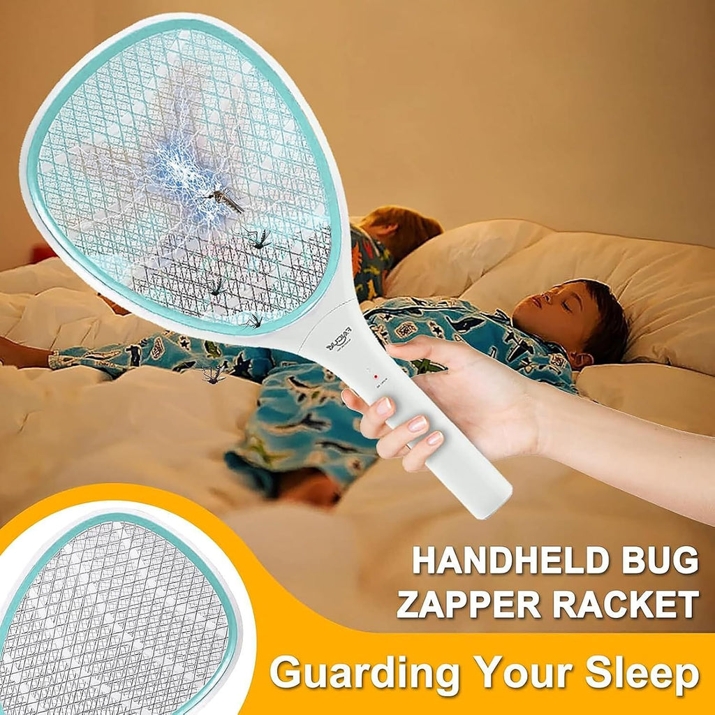 Handheld Bug Zapper Racket Electric Fly Swatter | Mosquito Zapper Racket For Indoor & Outdoor Use, AA Battery