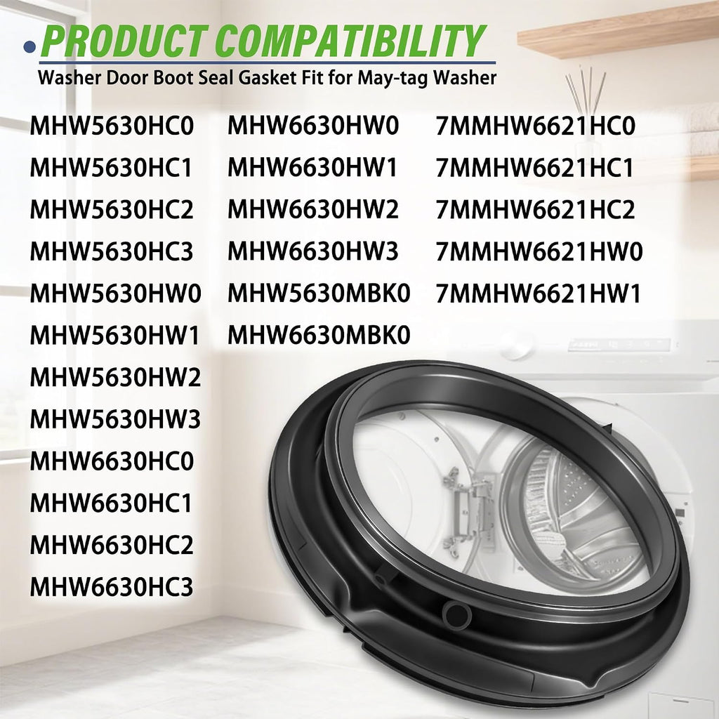 WFW5605MW0 Washer Door boot Seal Fit for Whirl-pool May-tag Front Load