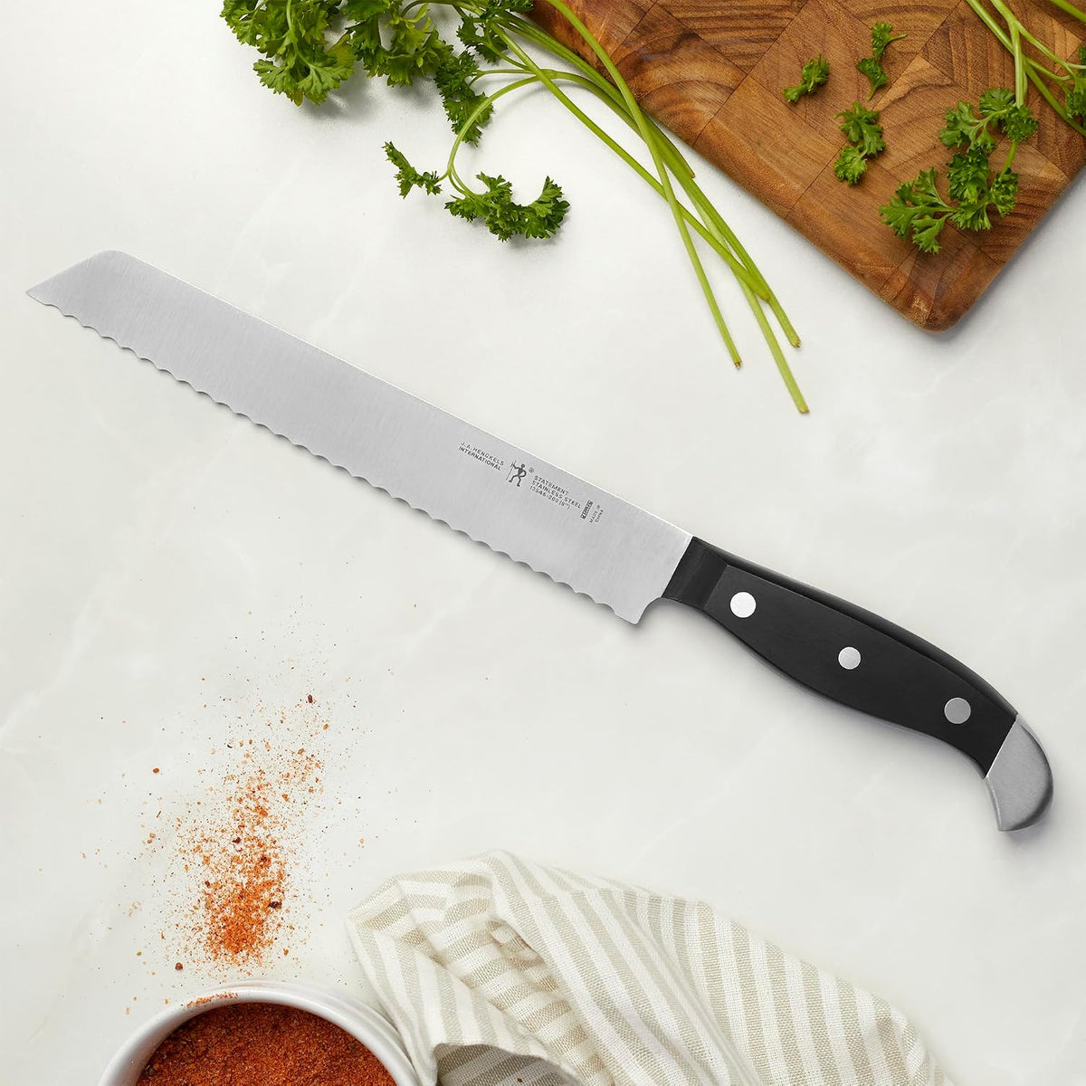 Statement 8 Inch Bread Knife, Razor-Sharp, German Engineered