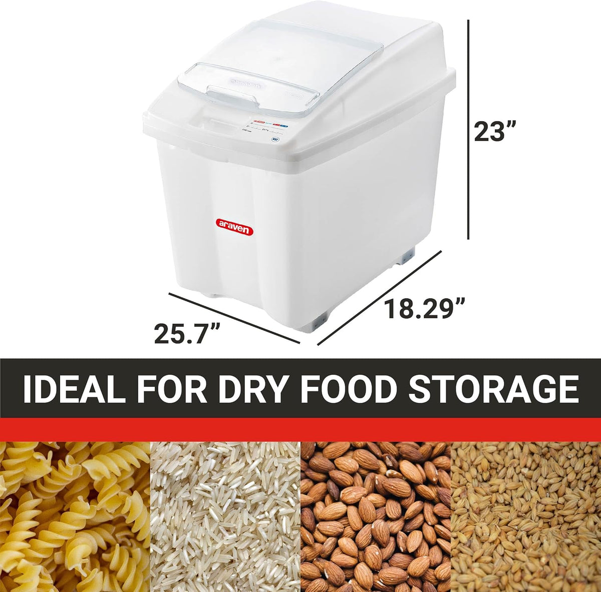 Ingredient Bin, Storage Container for Large Quantity Ingredients, Use in Commercial or Home Kitchen, 26 Gallons, 2