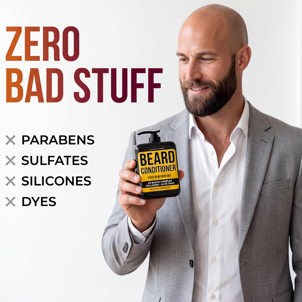 Leave In Beard Conditioner & Softener for Men with Biotin for Beard Growth