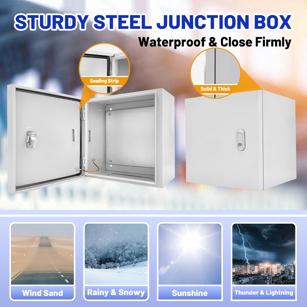 Outdoor Electrical Box 20x20x8 NEMA 4X IP66 Waterproof Junction Box