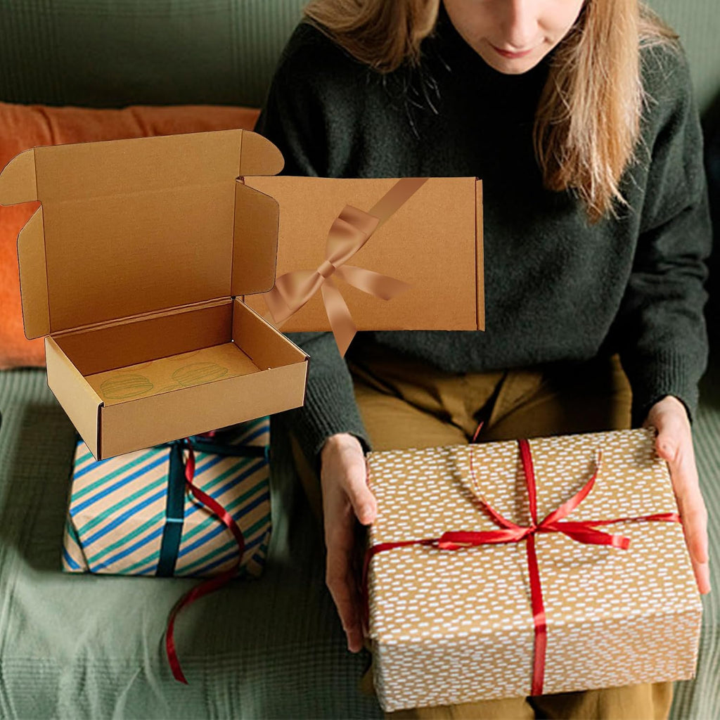 Shipping Boxes 8x5x2 inch 50 Pack,Brown Corrugated Mailers for E-Commerce