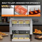1700W Commercial Conveyor Toaster, 450 Slices/Hour