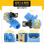 Dishwasher Water Inlet Valve for Whirlpool WDF331PAMB0
