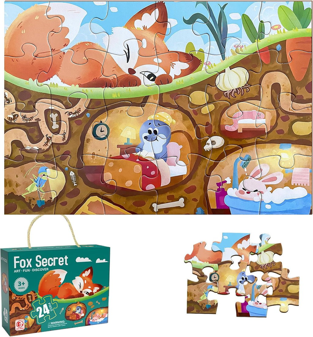 Jumbo Floor Puzzle for Kids, Large Jigsaw Puzzles 24 Piece for Kids Ages 3-5,Preschool Learning & Education Toys