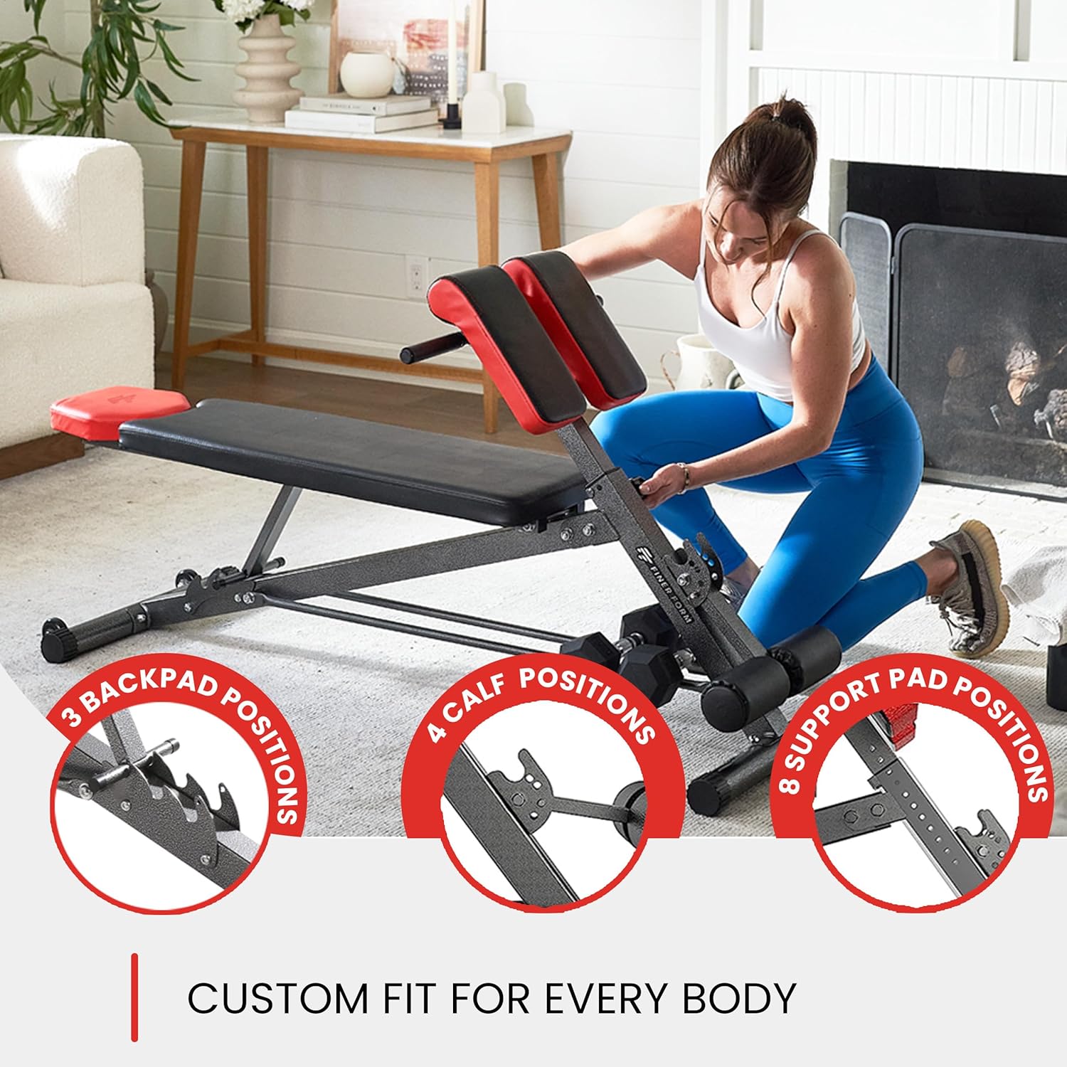 Multi-Functional Weight Bench for Full All-in-One Body Workout – Adjustable Workout Bench Press for Home Gym, Fitness