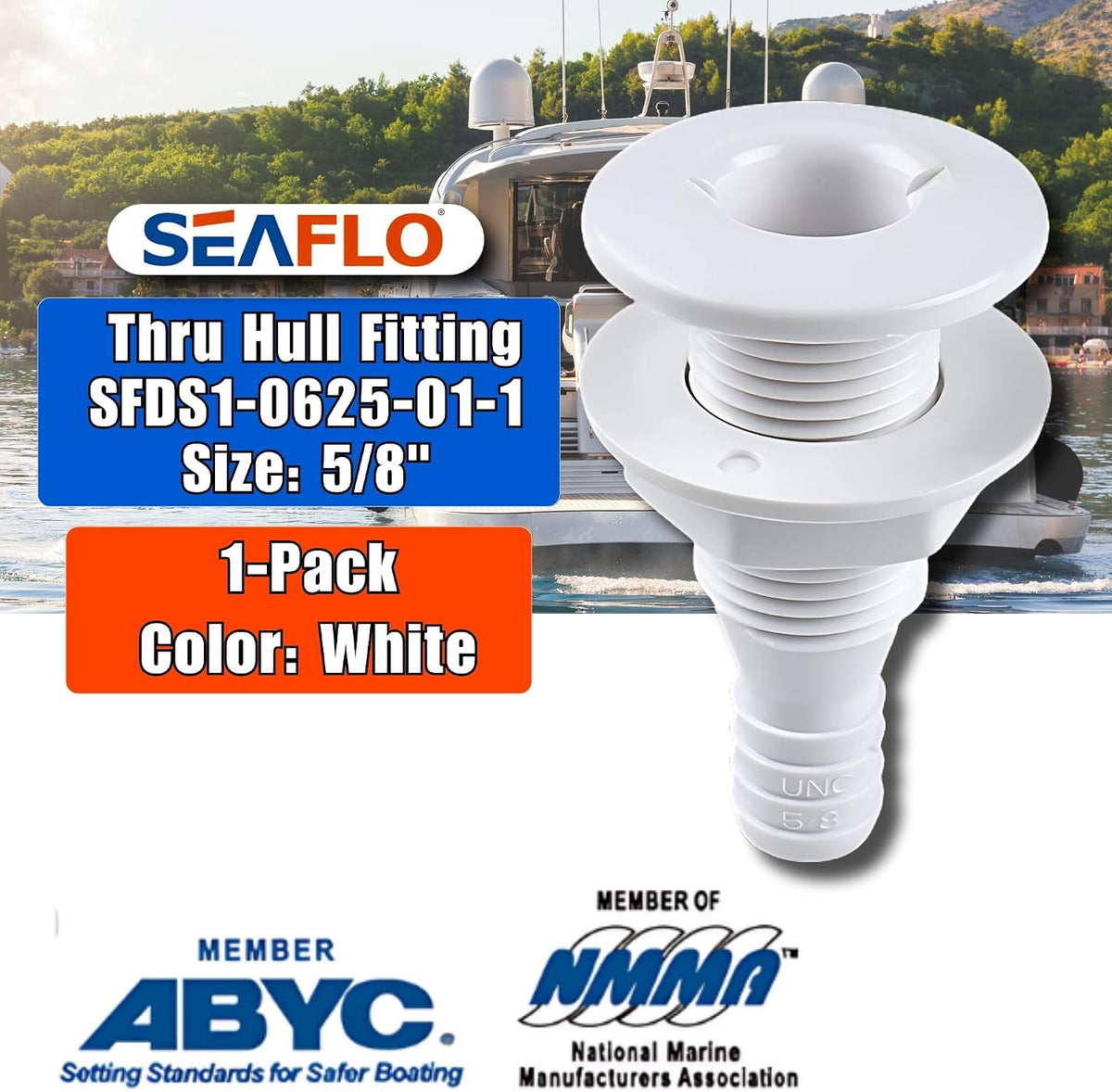 SEAFLO Thru Hull Fittings (5/8")