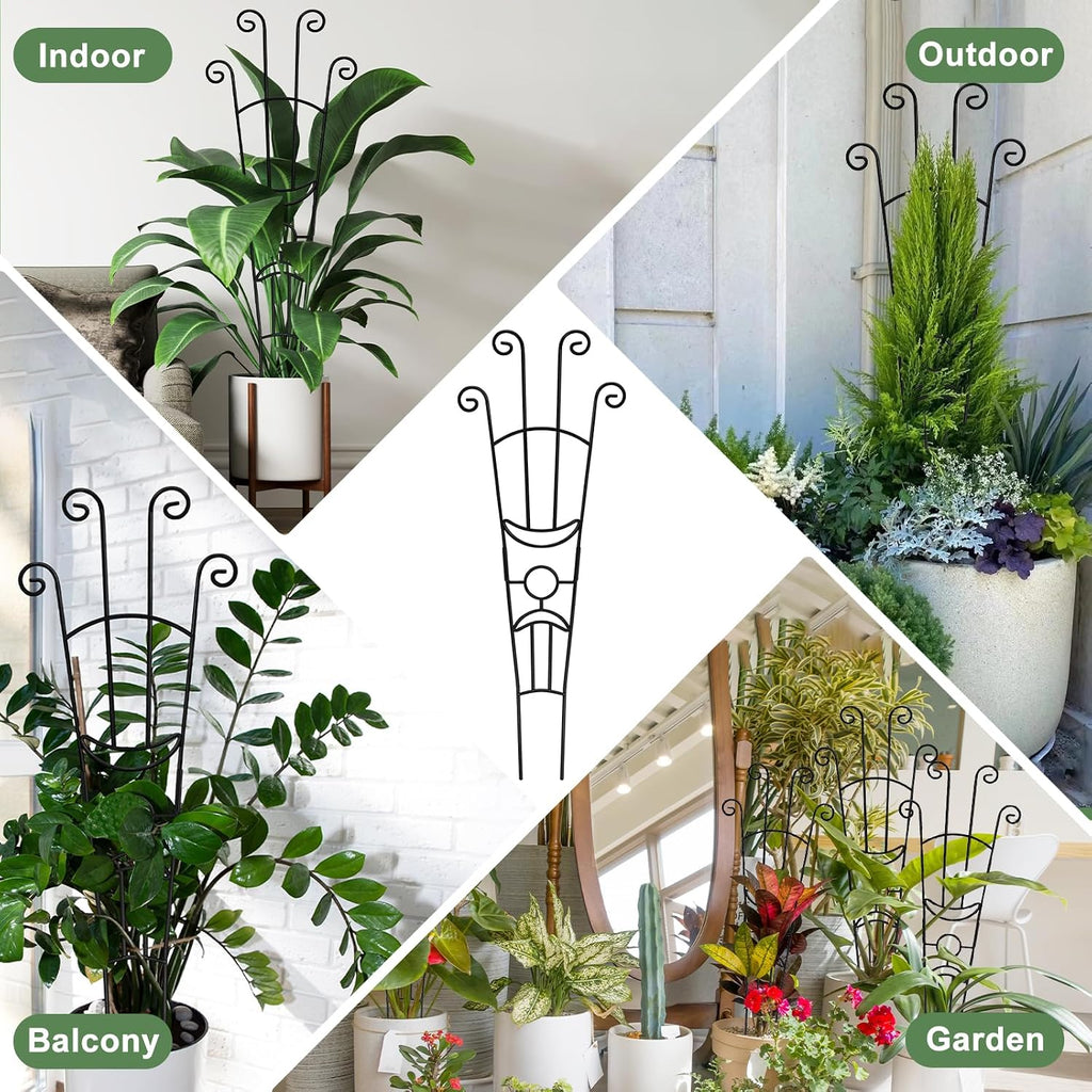 32.6in Monstera Plant Support Stakes for Indoor Plants, Metal Garden Plant Trellis for Climbing Plants, Pothos Vine