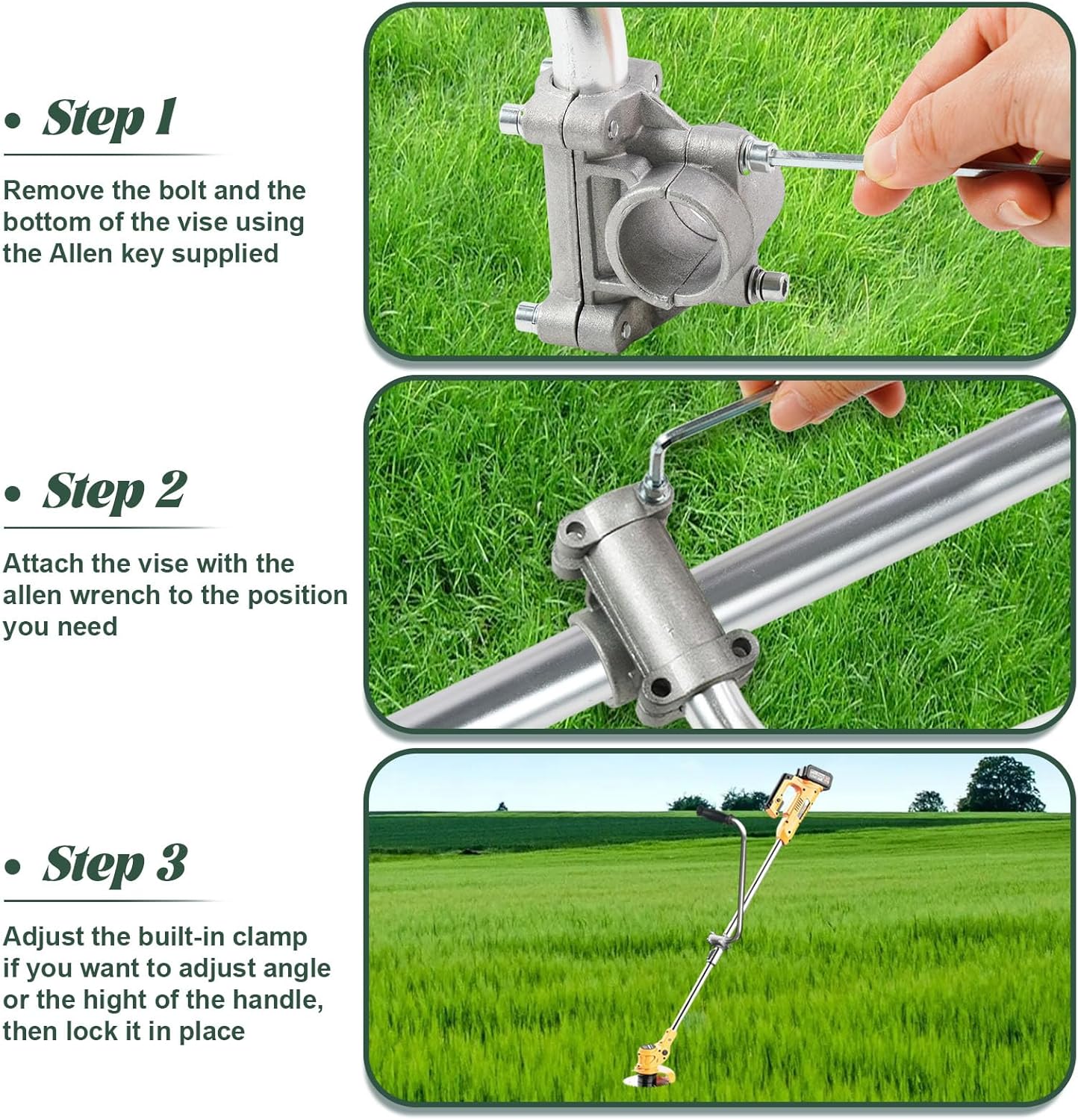 Weed Eater Handle Extension - Aluminum Ergonomic Weed Eater Attachments | Trimmer Grip, Weedeater Handle with Bracket