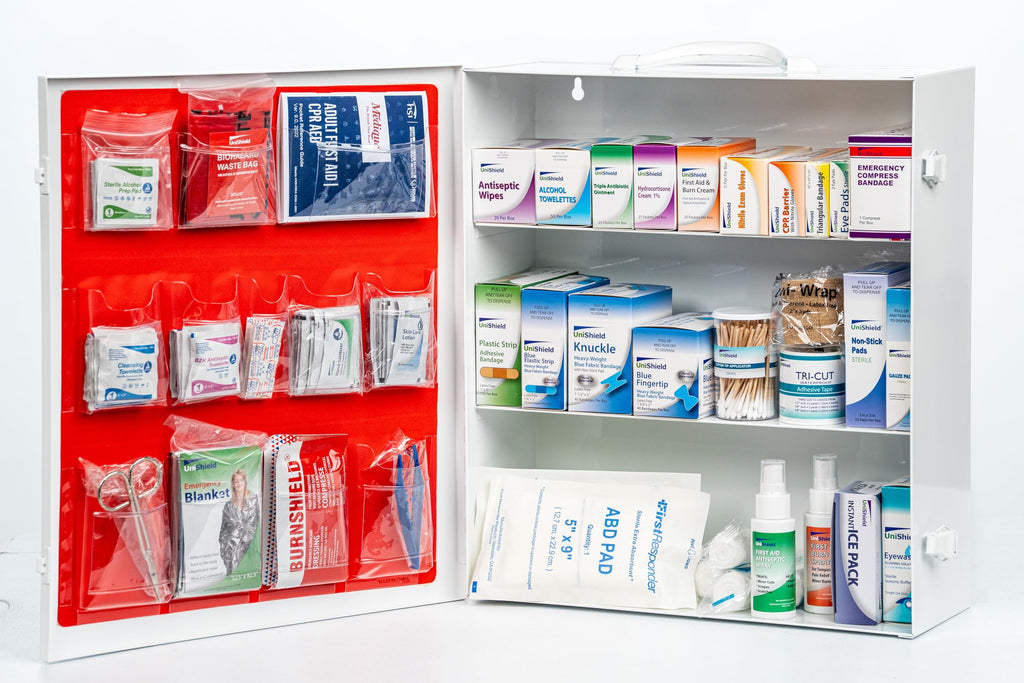 Restaurant Metal First Aid Cabinet, Wall Mountable (Class A Without Tablets, 3 Shelf)