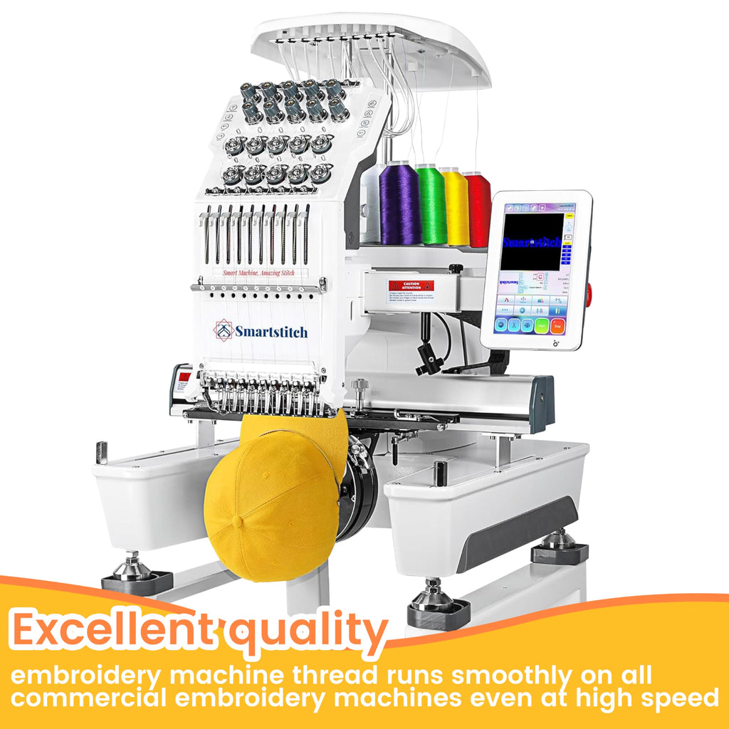 15 Colors Huge Spools Polyester Embroidery Machine Thread
