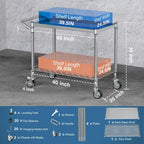 Utility Tool Cart with Wheel, 45In Large Rolling Utility Carts with Handle