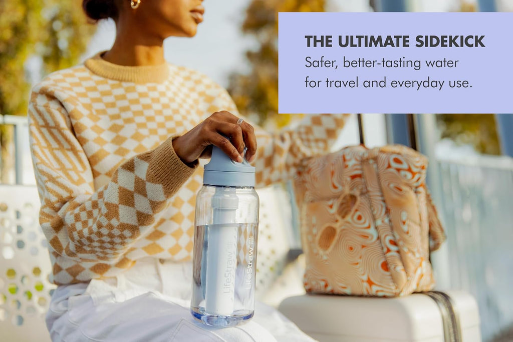 Go Series – BPA-Free Water Filter Bottle for Travel and Everyday Use Removes Bacteria, Parasites and Microplastics