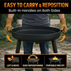 Outdoor Fire Pit, Black, 27.5-Inch