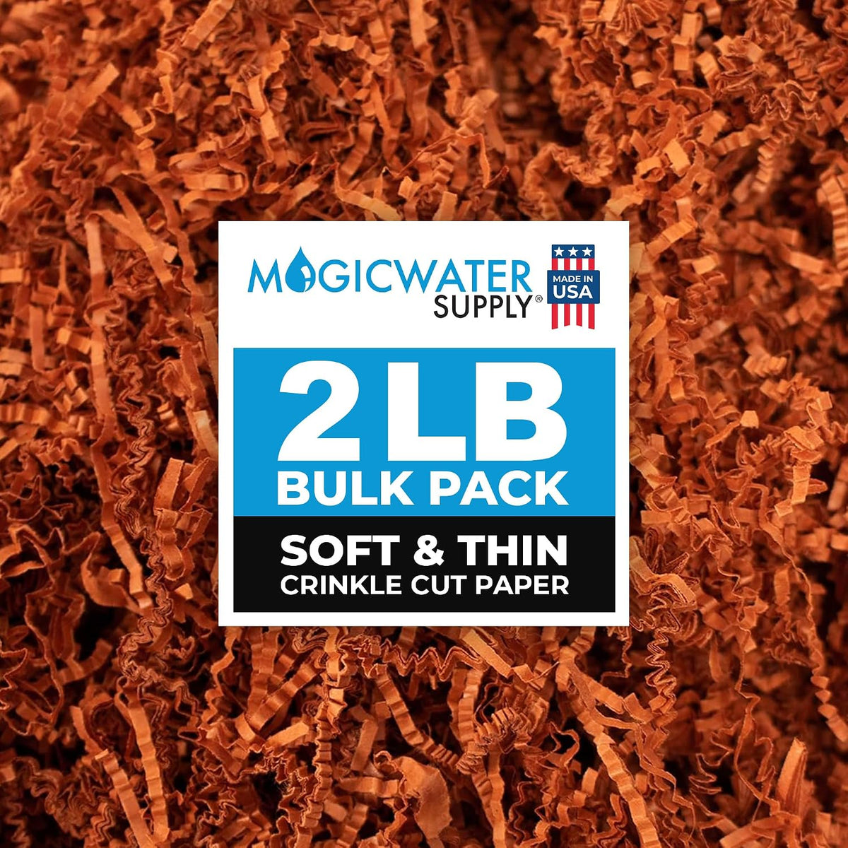 Soft & Thin Crinkle Cut Paper - 2lb - Rust
