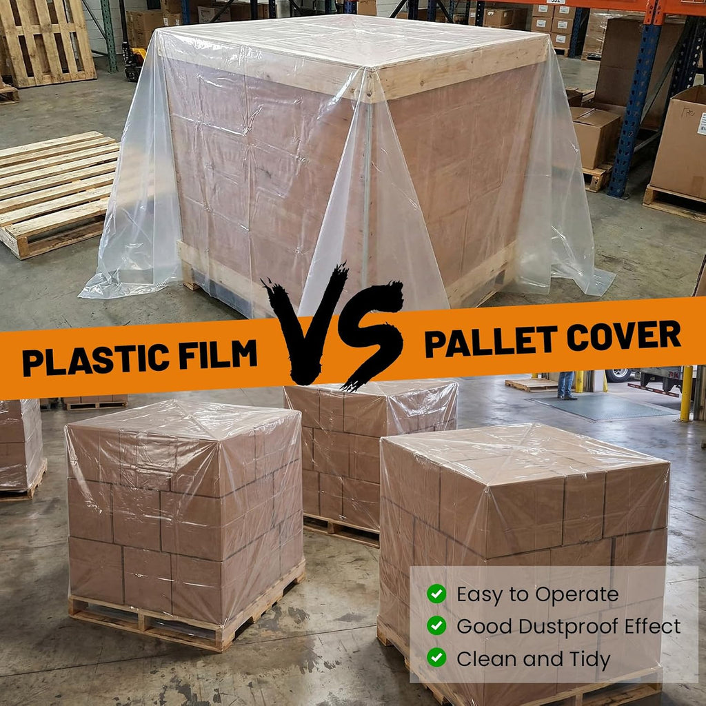20 Pcs 48 x 42 x 48 Inch Clear Pallet Covers