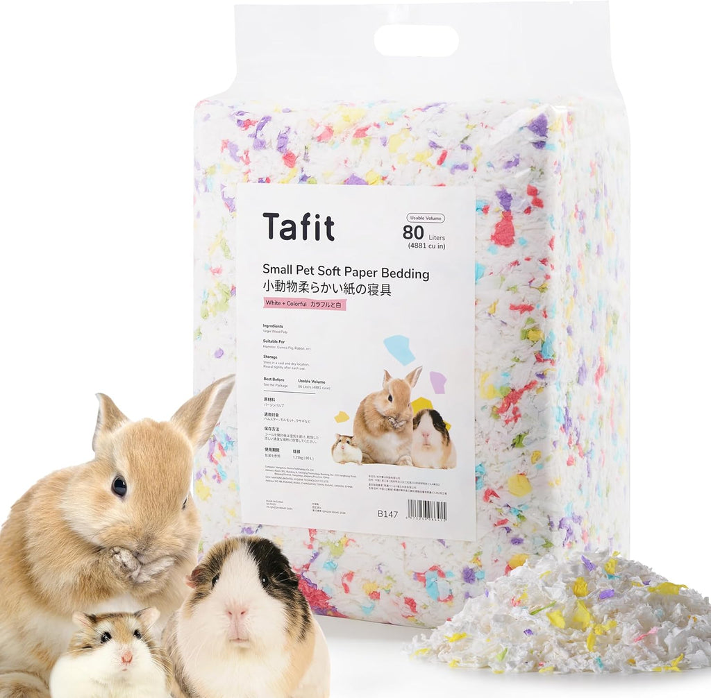 99% Dust-Free Soft Natural Paper Bedding with Odor Control, for Hamsters, Guinea Pigs, Rabbits, Chinchillas, Rats