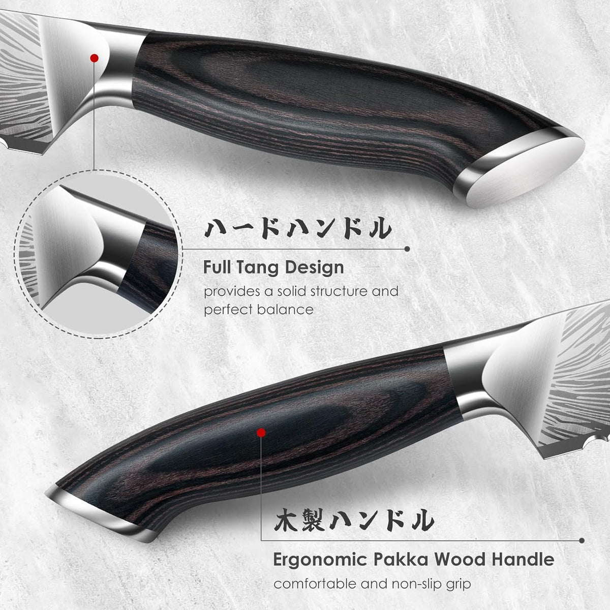 10 inch Bread Knife in Powder Steel, Serrated Bread Knife