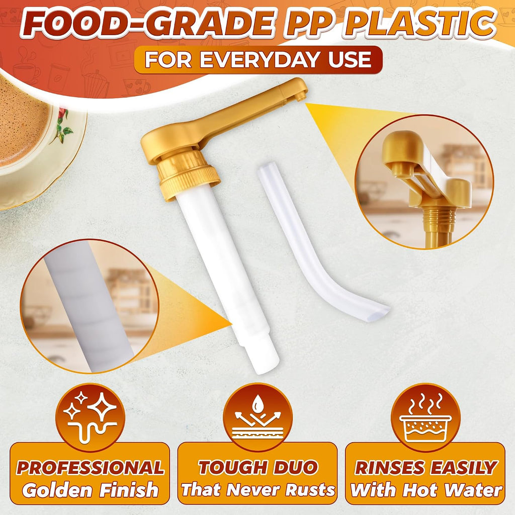 3 Pcs Sauce Pumps, Compatible with Torani, Davinci & Ghirardelli