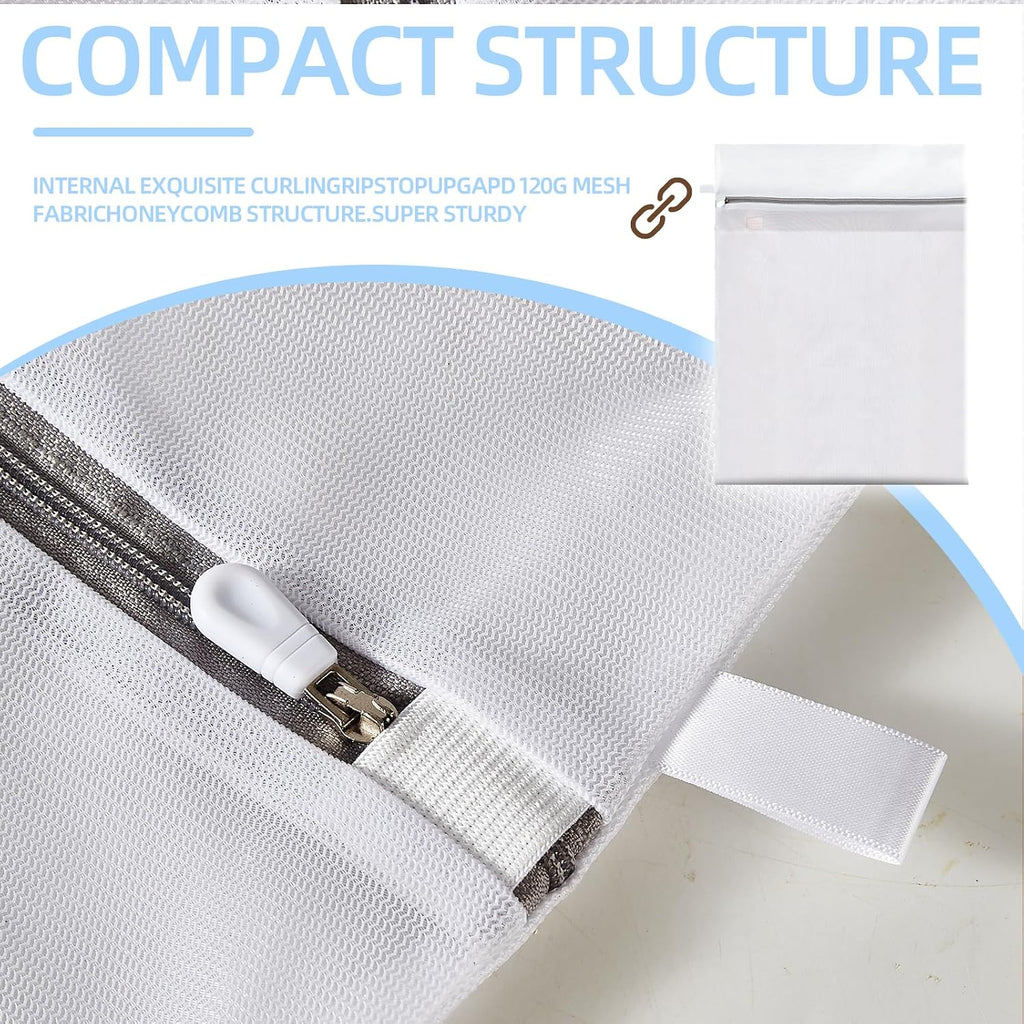 Mesh Laundry Bags, Mesh Wash Bags, Durable Mesh Structure with Strong Zipper, Suitable for Underwear, Delicate