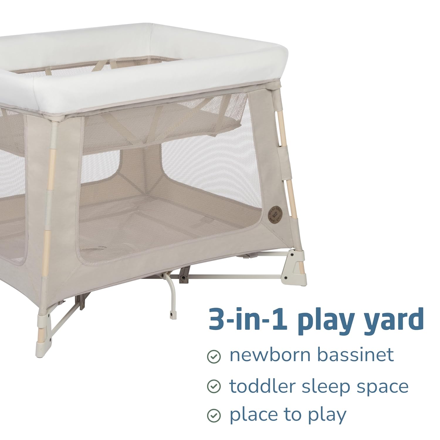 Swift Baby Playard with Mat, Baby Playpen, Play Yard with Bassinet, Portable Playpen for Babies and Toddlers, Classic