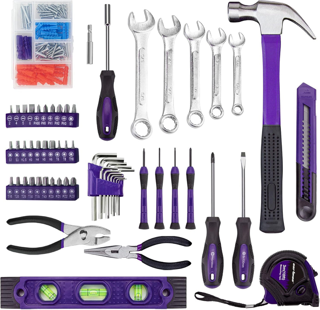 152-Piece Basic Household Hand Tool Set,with Toolbox Storage Case, All Purpose Home Tool Kit Includes Essential Tools