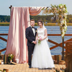 Wooden Wedding Arch Frame Square Wood Arch Backdrop Stand 7.2ft