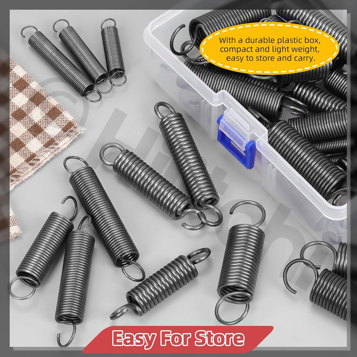 36Pcs Extension Spring Assortment Kit 12 Sizes Extension Spring Carbon Steel Small Springs Extended Spring
