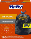 Strong 30 Gallon Trash Bags, Large Trash Bags 30 Gallon Size, Durable Drawstring Enclosure, Resists Punctures, Leaks